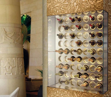 Ornate gold Wine storage Unit