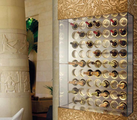 Ornate gold Wine storage Unit