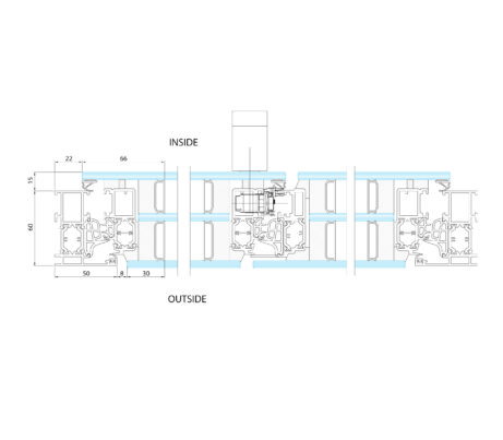 ES Finestra Zeroframe Tilt-and-Turn Plan Drawing