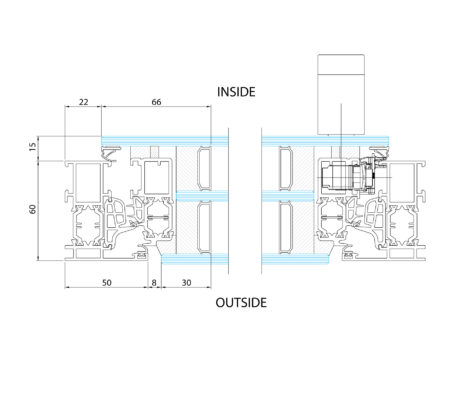 ES Finestra Zeroframe plan drawing