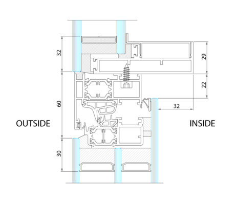 ES Finestra Zeroframe technical drawing 6