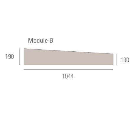 Board dimensions Module B 190x1044x130
