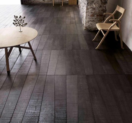 Dark Wooden Flooring diagonal layout