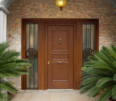 Classic Entry Door with security glass system