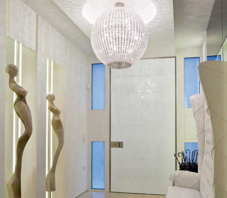 Contemporary flush Pivot Security Door