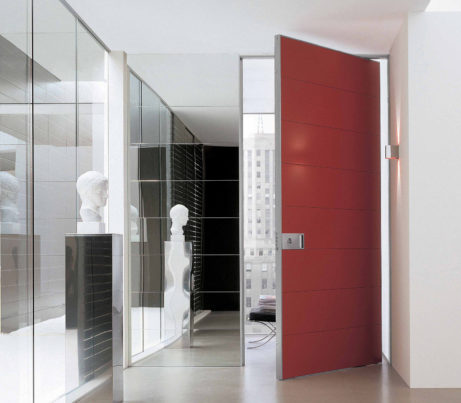 Red Pivot Security Door