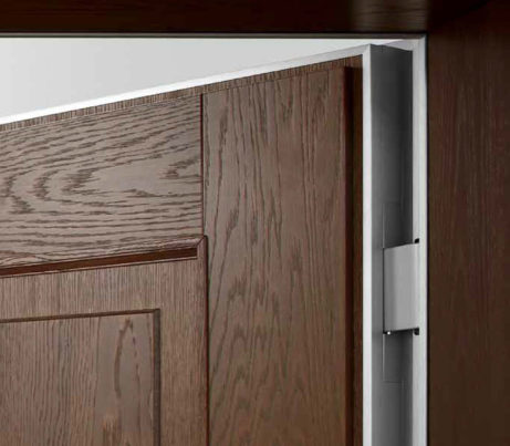 concealed hinge brown wood door