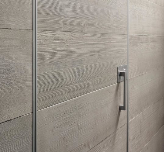 completely flush shuttered concrete security door