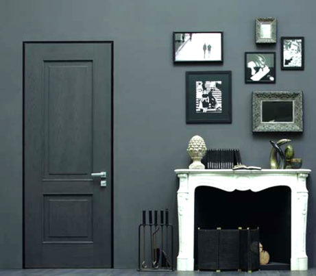 Flush Architectural Security Door in grey