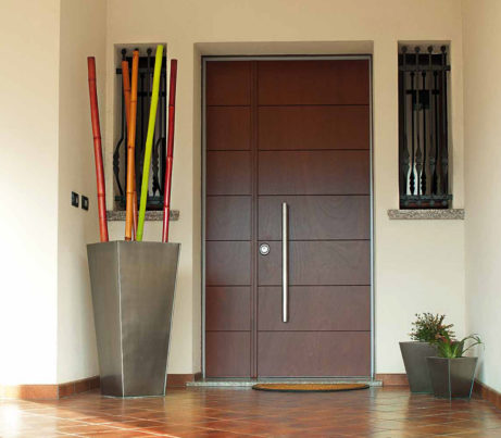 Contemporary Security Door with side panel