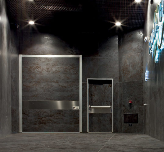 black security door for luxury club