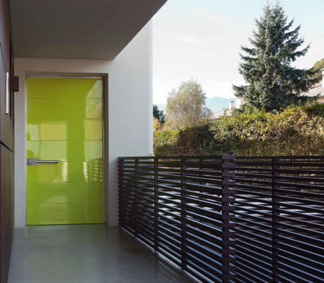 lime green pivot front door