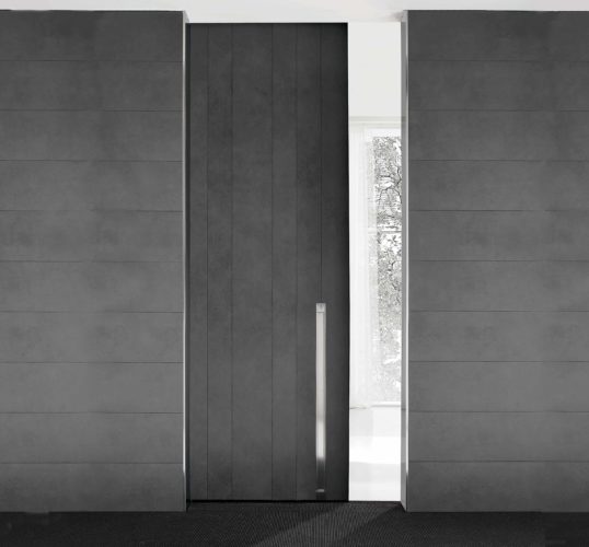 black contemporary sliding door