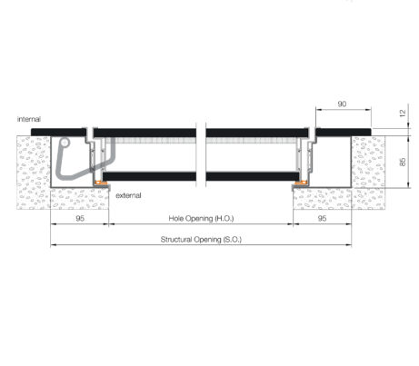 Tekno Security Door flush with Wall System.