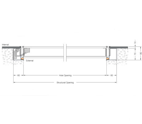 Technical Drawing Flush Security Door