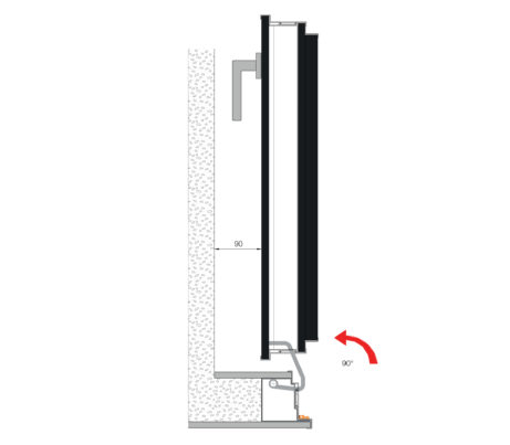 Architectural Entry Door Tekno when open.