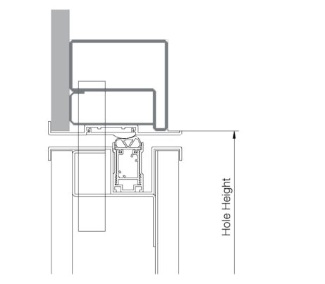 Counterframe Detail of Pivot Opening Security Door