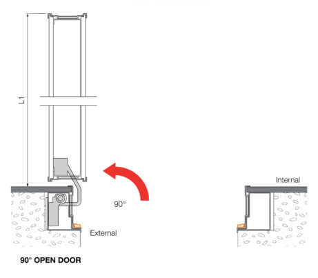 Open Flush security Door for Interiors