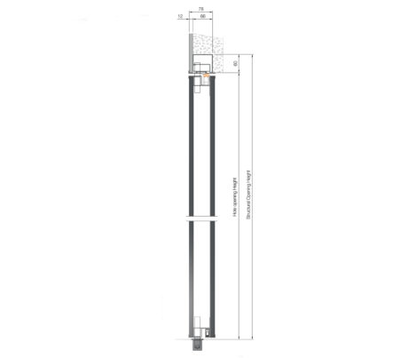Side Elevation of a Pivot Opening Front Door
