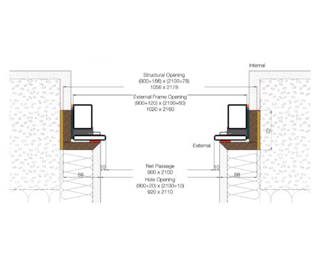 Thermal insulation on designer steel Door.