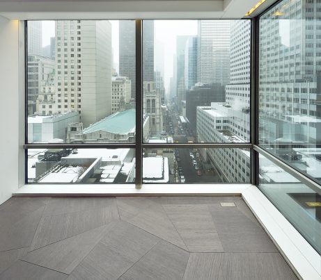 Bluebell Products - Listone Giordano Geometric Slide Wooden Flooring in NYC Museum Tower