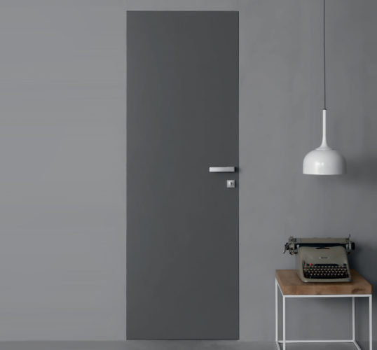 Flush grey interior Fire Door