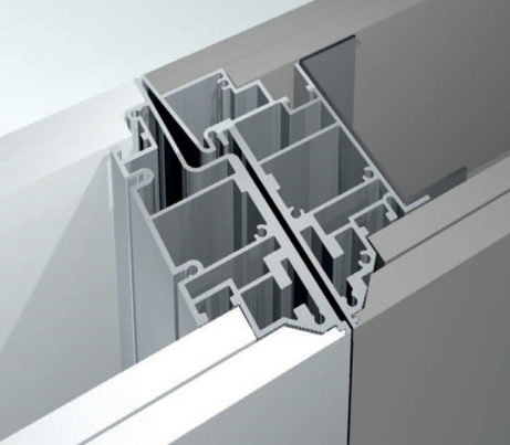 Coplanar framing details Door flush both sides