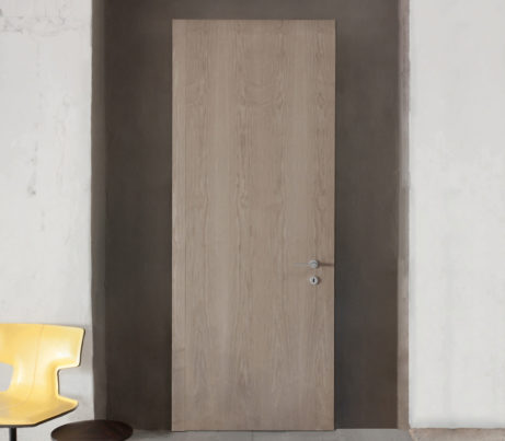Closed wood lacquered interior Door