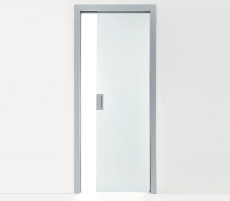 Pocket Door in glass with Architrave