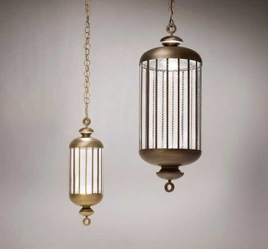 Fata Morgana Pendant Light hanging lanterns bronze and gold