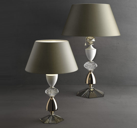 crystal and glass table lamps