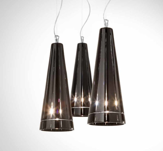 black crystal pendant light