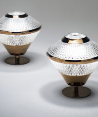 Small bronze and crystal Table Lamps