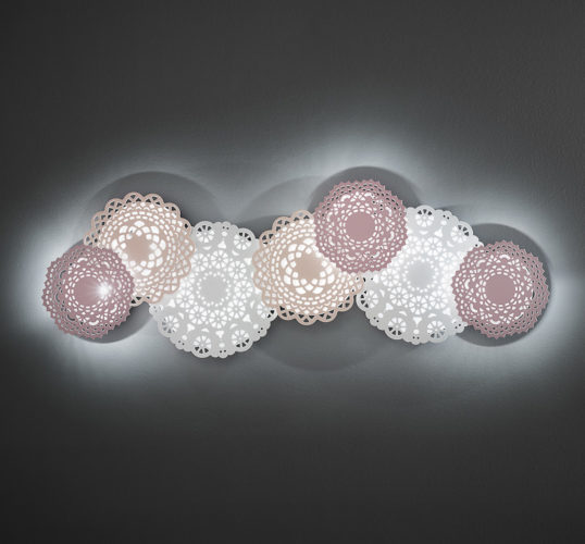 Ghipur wall lighting patterned lamp in pinks