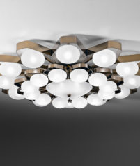 Ceiling Light with satin glass shades
