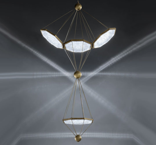 luxury suspension lighting with crystal
