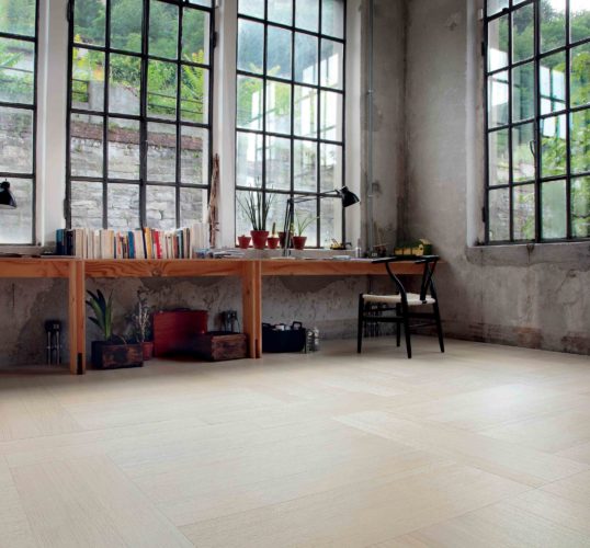 White contemporary Oak Flooring Design