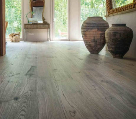 Grey strip Wooden Flooring Design