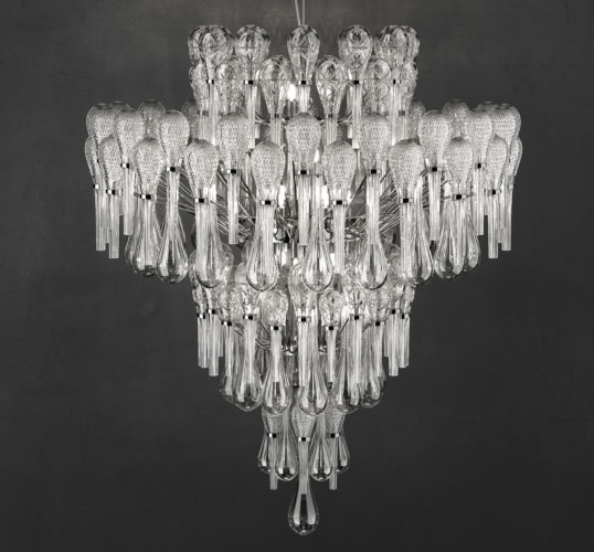 Etoile cut crystal chandelier Cut-crystal four tier chandelier