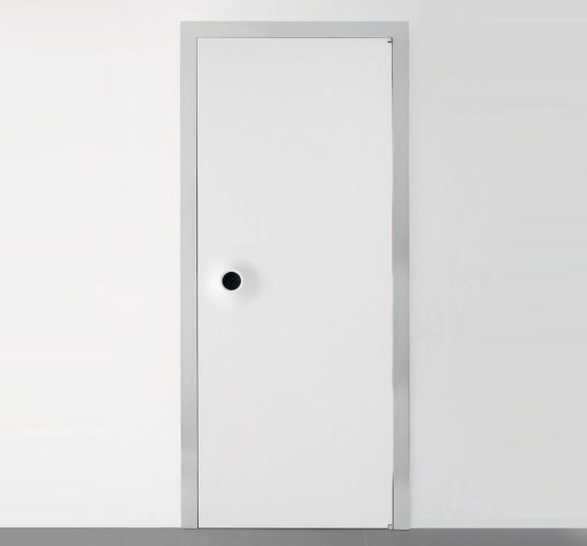 Minimal white internal Door with Architrave.
