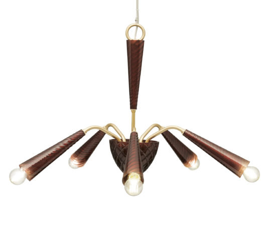 italamp atlanta chandelier teal five