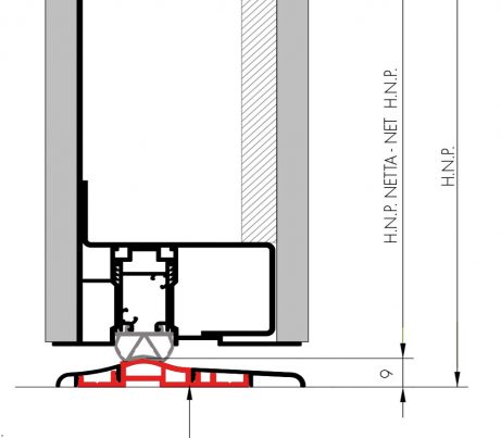 Bluebell Architectural & Design Products Oikos Tekno Door with Drop Down Threshold in Aluminium with thermoplastic material