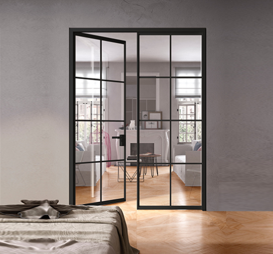 Quadra a modern interior glass door by Albed Bluebell Architectural Design Products art deco style modern industrial interior door Quadra modern interior glass door by Albed