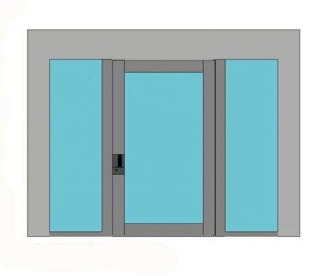 Bluebell Products Nova Glass Pivot Door Double Sidelight Nova Security Designer Doors