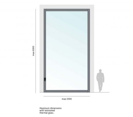 Nova: Glass Pivot Door Nova Security Designer Doors